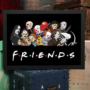 Quadro Friends Halloween Horror Serial Killers Terror A3