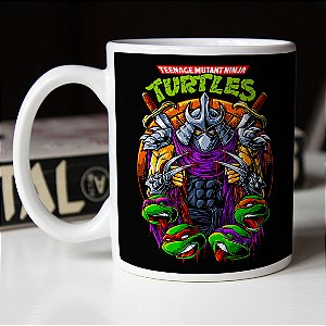 Caneca As Tartarugas Ninjas Destruidor Teenage Mutant Ninja Turtles Branca