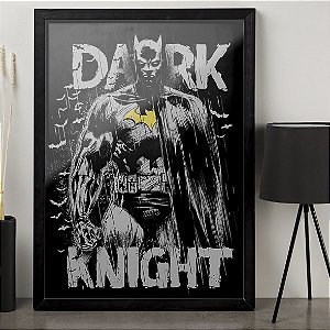 Quadro Batman Dark Knight Homem-Morcego Cavaleiro das Trevas Bruce Alan Wayne DC Comics A3
