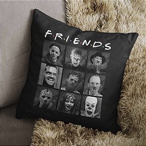 Almofada Friends Horror Myers Hellraiser Freddy Iluminado Leatherface Hannibal Fred Exorcista Bozo 45x45