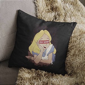 Almofada Alice In Wonderland Oh God Alice No País Das Maravilhas 45x45