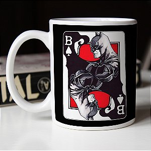 Caneca Batman Card Chaos In Gotham Carta Caos Em Gotham DC Comics Branca