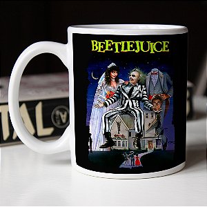 Caneca Beetlejuice Os Fantasmas Se Divertem Branca