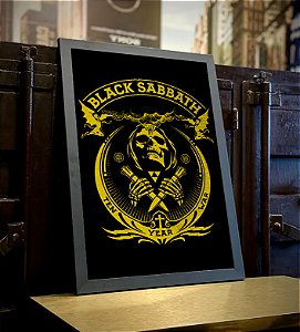 Quadro Black Sabbath Ten Year War Heavy Metal A3