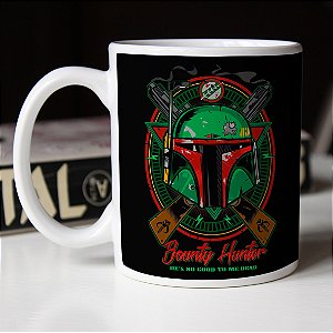 Caneca Boba Fett Bounty Hunter Hes No Good To Me Dead Caçador de Recompensas Star Wars Branca