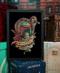 Quadro Boba Fett Caçador de Recompensa Bounty Hunter Star Wars A3