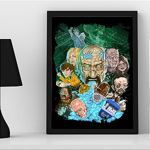 Quadro Breaking Bad Tribute Los Pollos Hermanos Personagens A3