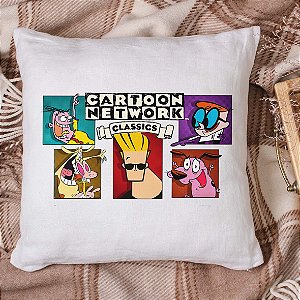 Almofada Cartoon Network Classics Du Dudu e Edu Johnny Bravo Dexter A Vaca e o Frango Coragem 45x45