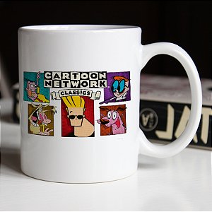 Caneca Cartoon Network Classics Du Dudu e Edu Johnny Bravo Dexter A Vaca e o Frango Coragem Branca