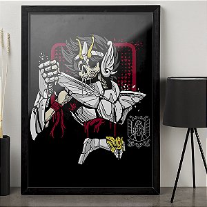 Quadro Os Cavaleiros do Zodíaco Seiya de Pégaso Zumbi Sagitário Saint Seiya A3