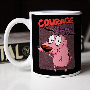 Caneca Coragem o Cão Covarde Courage Branca