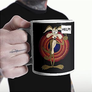 Caneca Wile Coyote Acme Help Branca