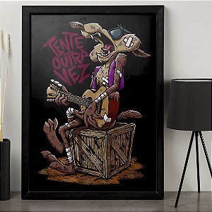 Quadro Wile Coyote Acme Tente Outra Vez Raul A3