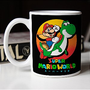 Caneca Super Mario World Nintendo Branca