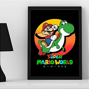 Quadro Super Mario World Nintendo A3