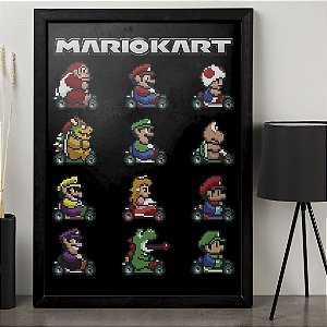 Quadro Super Mario Kart Nintendo A3