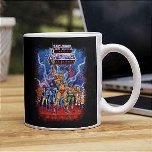 Caneca He-Man And Masters Of The Universe Personagens Branca