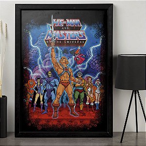 Quadro He-Man And Masters Of The Universe Personagens A3