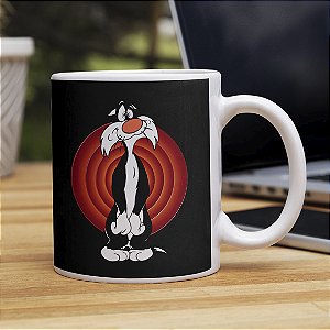 Caneca Frajola Sylvester Looney Tunes Branca