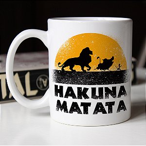 Caneca Hakuna Matata O Rei Leão Branca