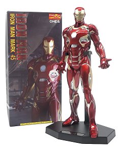 Estátua Homem De Ferro Iron Man Mark 45 Vingadores A Era De Ultron Avengers Marvel Comics Escala 1/6 Crazy Toys