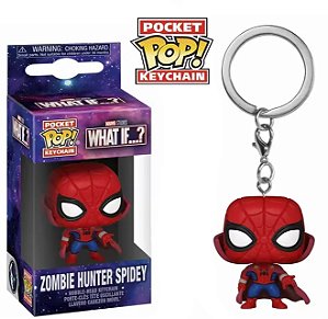 Funko Pocket Pop Keychains Chaveiro Zombie Hunter Spidey What If Marvel Comics