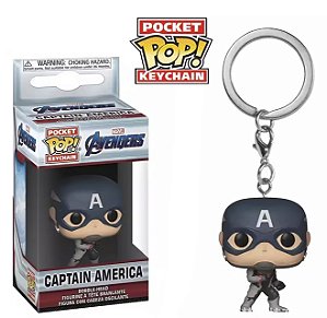 Funko Pocket Pop Keychains Chaveiro Capitão América Uniforme Avengers Marvel Comics