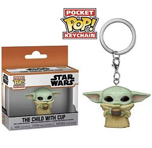 Funko Pocket Pop Keychains Chaveiro Baby Yoda Comendo Star Wars Guerras nas Estrelas