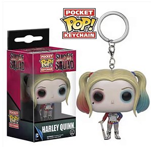 Funko Pocket Pop Keychains Chaveiro Harley Quinn Arlequina O Esquadrão Suicida Suicide Squad DC Comics