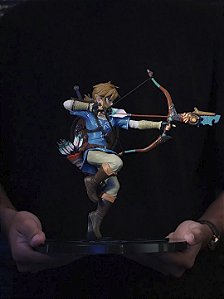 Estátua Colecionável Link A Lenda de Zelda The Legend of Zelda Breath of the Wild Link Nintendo 22 cm