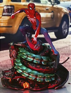 Estátua Colecionável Spider-Man Homem Aranha Marvel Comics Playstation 4 Collector's Edition 18 cm