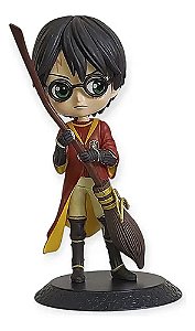 Estátua Colecionável Qposket Harry Potter Quadribol Vassoura Grifinória 15 cm