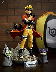 Estátua Colecionável Naruto Modo Sabio Sennin Base com Led Naruto Shippuden 22 cm