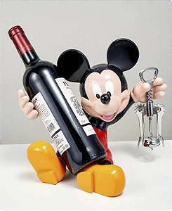 Estátua Suporte Para Garrafa de Vinho Mickey Mouse Mickey e Minnie Disney 25 cm
