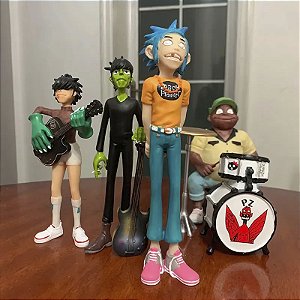 Pack 4 Estátuas Noodle 2D Murdoc Niccals Russel Gorillaz Banda Completa