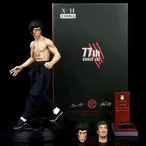 Estátua Colecionável Bruce Lee 77º Aniversario Enter The Dragon Escala 1/6 27 cm