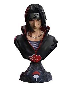 Estátua Busto Colecionável Itachi Uchiha Akatsuki Naruto Shippuden Anime 15 cm