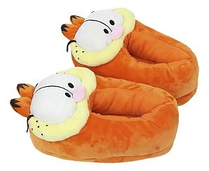 Pantufa de Pelúcia 3D Gato Garfield Tamanho Único 28 cm