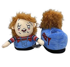 Pantufa de Pelúcia 3D Chucky O Boneco Assasino Child's Play Halloween Tamanho Único 28 cm