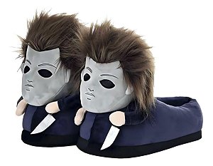 Pantufa de Pelúcia 3D Michael Myers O Massacre da Serra Elétrica Halloween Tamanho Único 28 cm