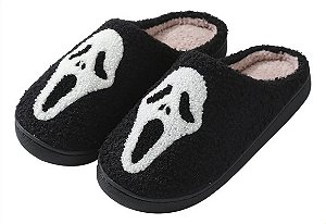 Pantufa Chinelo de Pelúcia 3D Ghostface Pânico 1996 Filme Tamanho Único 28 cm