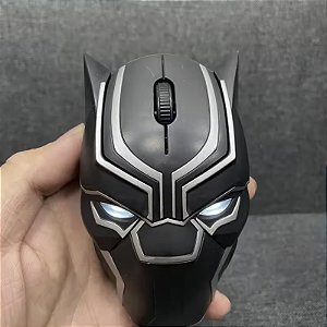 Mouse Sem Fio Wireless Gamer Pantera Negra Wakanda Black Panther Marvel Comics