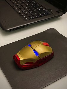 Mouse Sem Fio Wireless Gamer Homem De Ferro Iron Man Mark 8 Marvel Comics