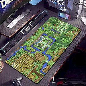 Mousepad Gamer Zelda Mapa de Hyrule The Legend of Zelda Nintendo Game 90x40 cm