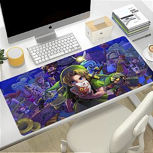 Mousepad Gamer Zelda e Personagens The Legend of Zelda Nintendo Game 90x40 cm