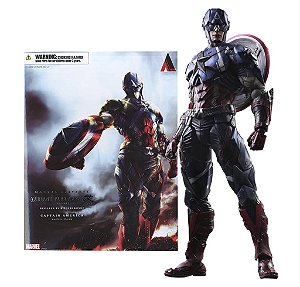 Action Figure Capitão América Vingadores Avengers Marvel Play Arts Kai 26 cm