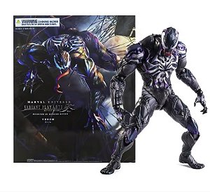 Action Figure Venom Carnificina Homem Aranha Spider Man Marvel Play Arts Kai 26 cm