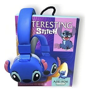 Fone De Ouvido Stitch Headset Sem Fio Com Bluetooth Lilo e Stitch