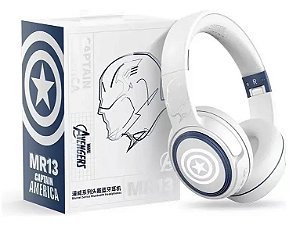 Headset Fone de Ouvido Bluetooth 5.3 Capitão América Marvel Avengers