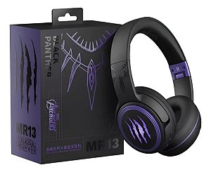 Headset Fone de Ouvido Bluetooth 5.3 Pantera Negra Wakanda Black Panther Marvel Avengers